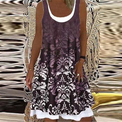 Women's Shift Dress Short Mini Dress Green Black Pink Khaki Brown Navy Blue Sleeveless Floral Butterfly Animal Fake two piece Print Spring Summer U Neck Casual Vacation 2022 S M L XL XXL 3XL
Women's Shift Dress Short Mini Dress Green Black Pink Khaki Brown Navy Blue Sleeveless Floral Butterfly Animal Fake two piece Print Spring Summer U Neck Casual Vacation 2022 S M L XL XXL 3XL