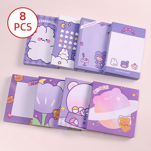8 pcs Sticky Notes 33 3.52.4 inch Colorful Paper Cute Self-adhesive Kawaii Post It Notes for School Office Student
8 pcs Sticky Notes 33 3.52.4 inch Colorful Paper Cute Self-adhesive Kawaii Post It Notes for School Office Student