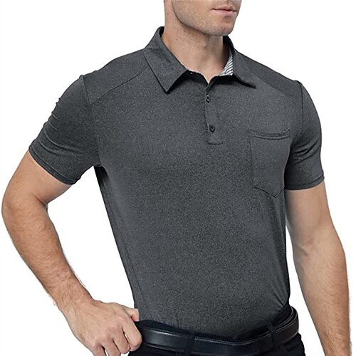 Men's Collar Polo Shirt Golf Shirt Solid Color Turndown Blue-Green Blue Royal Blue Gray Casual Daily Short Sleeve Button-Down Clothing Apparel Sports Fashion Casual Comfortable / Summer / Summer
Men's Collar Polo Shirt Golf Shirt Solid Color Turndown Blue-Green Blue Royal Blue Gray Casual Daily Short Sleeve Button-Down Clothing Apparel Sports Fashion Casual Comfortable / Summer / Summer
