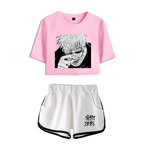 Inspired by Jujutsu Kaisen Gojo Satoru Outfits Crop Top 100% Polyester Anime Harajuku Graphic Shorts For Women's
Inspired by Jujutsu Kaisen Gojo Satoru Outfits Crop Top 100% Polyester Anime Harajuku Graphic Shorts For Women's