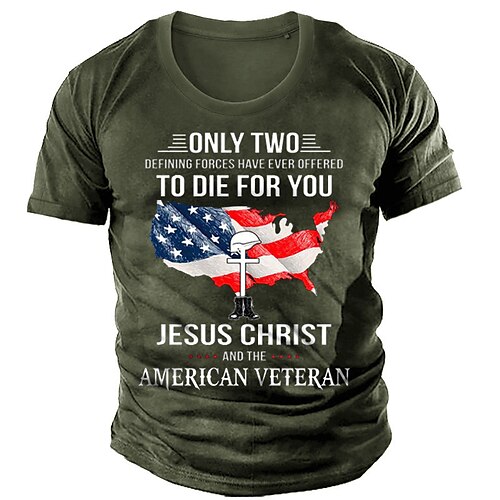 Men's Unisex T shirt 3D Print Graphic Prints National Flag Letter Crew Neck Street Daily Print Short Sleeve Tops Casual Designer Big and Tall Papa T Shirts Black Army Green Navy Blue
Men's Unisex T shirt 3D Print Graphic Prints National Flag Letter Crew Neck Street Daily Print Short Sleeve Tops Casual Designer Big and Tall Papa T Shirts Black Army Green Navy Blue