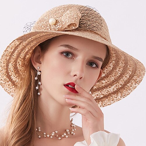 Women's Chic Modern Straw Hat Sun Hat Party Dailywear Holiday Bow Ribbon bow Beige Pink Hat Portable Windproof Comfort
Women's Chic Modern Straw Hat Sun Hat Party Dailywear Holiday Bow Ribbon bow Beige Pink Hat Portable Windproof Comfort
