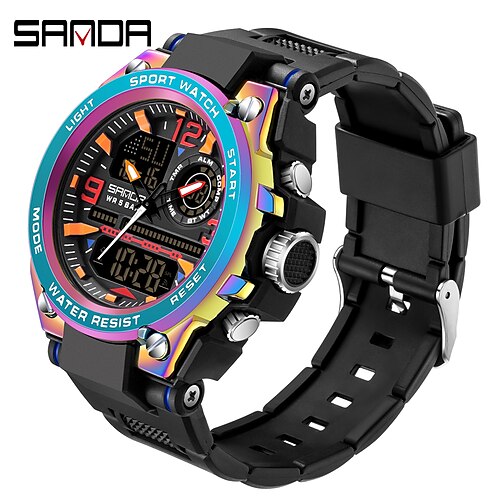 SANDA Digital Watch for Men Analog - Digital Digital Stylish Stylish Tactical Watch Waterproof Calendar Alarm Clock Plastic Silicone Fashion
SANDA Digital Watch for Men Analog - Digital Digital Stylish Stylish Tactical Watch Waterproof Calendar Alarm Clock Plastic Silicone Fashion