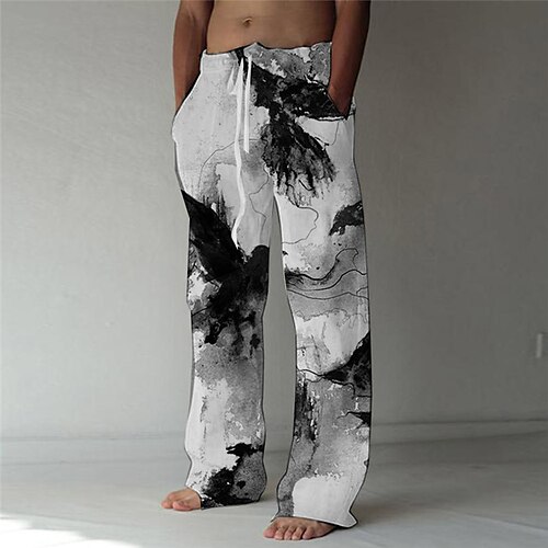 Men's Fashion Designer Straight Trousers 3D Print Elastic Drawstring Design Front Pocket Pants Casual Daily Graphic Prints Ink Painting Comfort Soft Mid Waist Gray S M L XL XXL
Men's Fashion Designer Straight Trousers 3D Print Elastic Drawstring Design Front Pocket Pants Casual Daily Graphic Prints Ink Painting Comfort Soft Mid Waist Gray S M L XL XXL