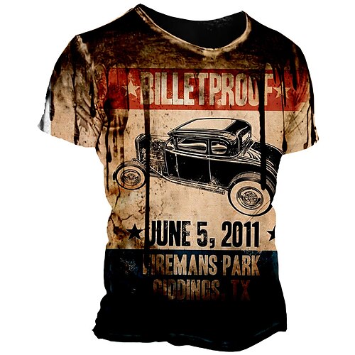 Men's Unisex T shirt 3D Print Graphic Prints Car Crew Neck Street Daily Print Short Sleeve Tops Casual Vintage Designer Big and Tall Brown
Men's Unisex T shirt 3D Print Graphic Prints Car Crew Neck Street Daily Print Short Sleeve Tops Casual Vintage Designer Big and Tall Brown