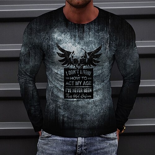 Men's Unisex T shirt 3D Print Graphic Prints Skull Crew Neck Daily Holiday Print Long Sleeve Tops Casual Designer Big and Tall Black
Men's Unisex T shirt 3D Print Graphic Prints Skull Crew Neck Daily Holiday Print Long Sleeve Tops Casual Designer Big and Tall Black