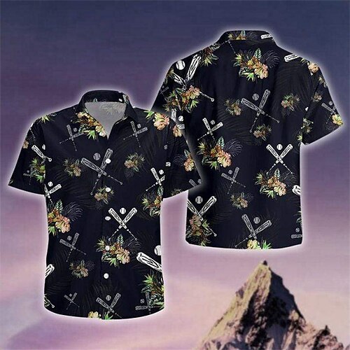 Men's Shirt Fruit Turndown Casual Daily Button-Down Print Short Sleeve Tops Casual Fashion Comfortable Sports Black
Men's Shirt Fruit Turndown Casual Daily Button-Down Print Short Sleeve Tops Casual Fashion Comfortable Sports Black