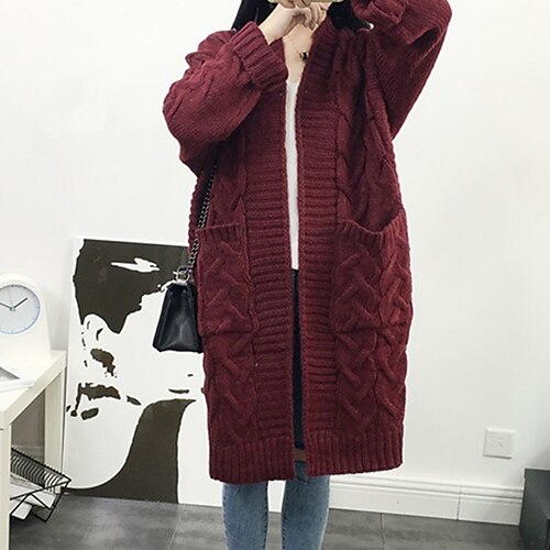 Women's Cardigan Knitted Solid Color Stylish Casual Soft Long Sleeve Sweater Cardigans V Neck Fall Spring Green Black Gray
Women's Cardigan Knitted Solid Color Stylish Casual Soft Long Sleeve Sweater Cardigans V Neck Fall Spring Green Black Gray