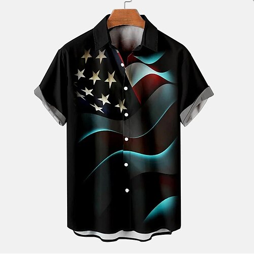 Men's Shirt 3D Print Waves Turndown Street Casual Button-Down Short Sleeve Tops Casual Fashion Breathable Comfortable Black
Men's Shirt 3D Print Waves Turndown Street Casual Button-Down Short Sleeve Tops Casual Fashion Breathable Comfortable Black