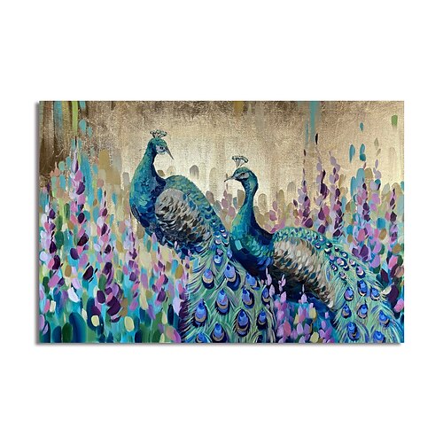 

Oil Painting Hand Painted Horizontal Abstract Animals Modern Stretched Canvas