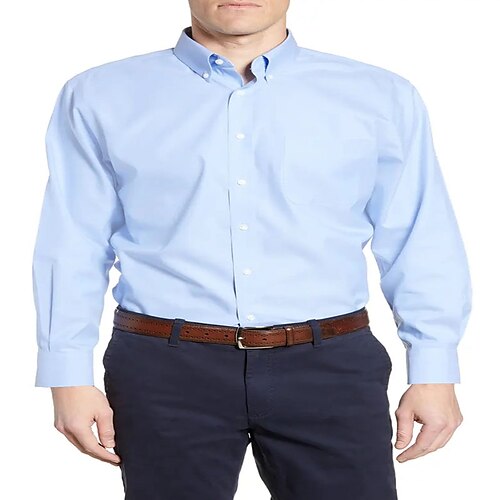 Men's Shirt Solid Colored Turndown Street Casual Button-Down Long Sleeve Tops Casual Fashion Breathable Comfortable Light Blue
Men's Shirt Solid Colored Turndown Street Casual Button-Down Long Sleeve Tops Casual Fashion Breathable Comfortable Light Blue