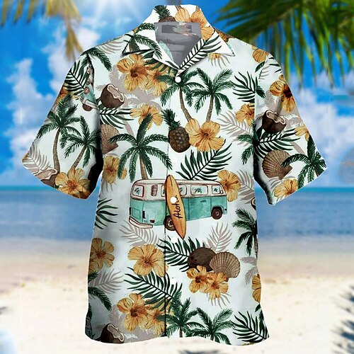 Men's Shirt Tree Turndown Street Casual 3D Button-Down Tops Casual Fashion Breathable Comfortable White
Men's Shirt Tree Turndown Street Casual 3D Button-Down Tops Casual Fashion Breathable Comfortable White
