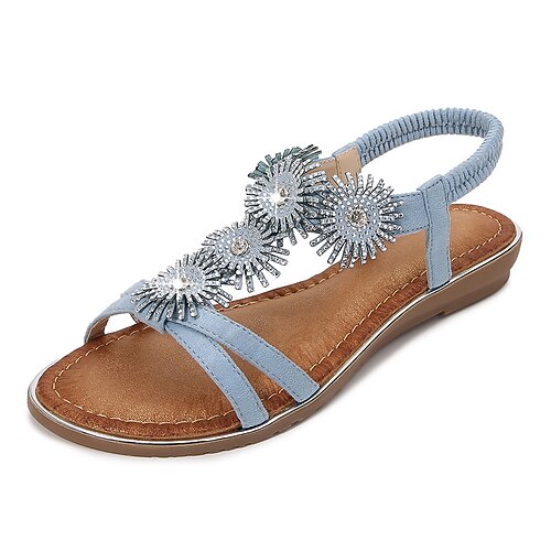 Women's Sandals Boho Bohemia Beach Sparkly Sandals Rhinestone Flat Heel Round Toe Open Toe Elegant Casual Party Beach PU Leather Elastic Band Spring Summer Solid Colored Dark Brown Black Silver
Women's Sandals Boho Bohemia Beach Sparkly Sandals Rhinestone Flat Heel Round Toe Open Toe Elegant Casual Party Beach PU Leather Elastic Band Spring Summer Solid Colored Dark Brown Black Silver