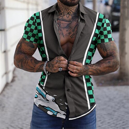 Men's Shirt Color Block Turndown Blue Purple Pink Yellow Coffee Outdoor Street Button-Down Print Clothing Apparel Fashion Casual Breathable Comfortable / Summer / Summer
Men's Shirt Color Block Turndown Blue Purple Pink Yellow Coffee Outdoor Street Button-Down Print Clothing Apparel Fashion Casual Breathable Comfortable / Summer / Summer