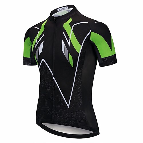 21Grams Men's Cycling Jersey Short Sleeve Bike Top with 3 Rear Pockets Mountain Bike MTB Road Bike Cycling Breathable Quick Dry Moisture Wicking Reflective Strips Green Geometic Polyester Spandex
21Grams Men's Cycling Jersey Short Sleeve Bike Top with 3 Rear Pockets Mountain Bike MTB Road Bike Cycling Breathable Quick Dry Moisture Wicking Reflective Strips Green Geometic Polyester Spandex