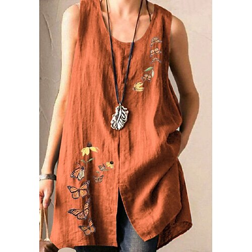 Women's Floral Butterfly Daily Weekend Floral Butterfly Tank Top Camis Sleeveless Print U Neck Casual Streetwear Tops Green Blue Light Green S / 3D Print
Women's Floral Butterfly Daily Weekend Floral Butterfly Tank Top Camis Sleeveless Print U Neck Casual Streetwear Tops Green Blue Light Green S / 3D Print