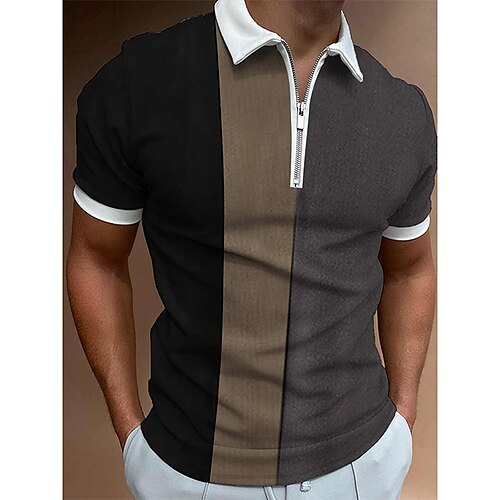 Men's Golf Shirt Print Color Block Turndown Casual Daily Zipper Print Short Sleeve Tops Casual Fashion Breathable Comfortable Blue Gray Brown Summer Shirt
Men's Golf Shirt Print Color Block Turndown Casual Daily Zipper Print Short Sleeve Tops Casual Fashion Breathable Comfortable Blue Gray Brown Summer Shirt