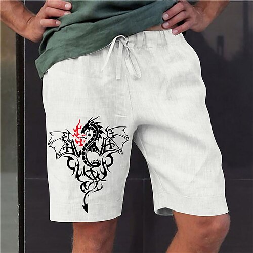 Men's Stylish Designer Straight Shorts Elastic Waist Print Short Pants Sports Outdoor Daily Dragon Graphic Prints Cotton Blend Comfort Breathable Mid Waist White S M L XL XXL
Men's Stylish Designer Straight Shorts Elastic Waist Print Short Pants Sports Outdoor Daily Dragon Graphic Prints Cotton Blend Comfort Breathable Mid Waist White S M L XL XXL