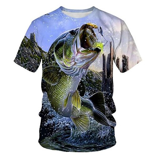 Barn Gutt T skjorte Dyr utendørs 3D-utskrift Kortermet Crewneck Aktiv 3-12 år Vår Blå
Barn Gutt T skjorte Dyr utendørs 3D-utskrift Kortermet Crewneck Aktiv 3-12 år Vår Blå