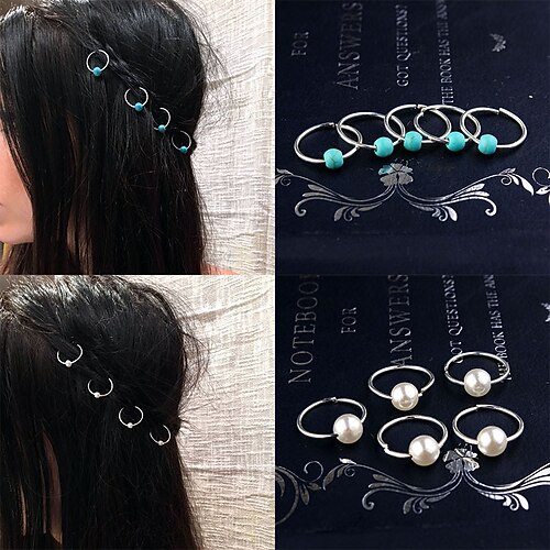 5pcs Women's Hair Ring For Street Daily Holiday Festival Head Handmade Alloy White Blue
5pcs Women's Hair Ring For Street Daily Holiday Festival Head Handmade Alloy White Blue