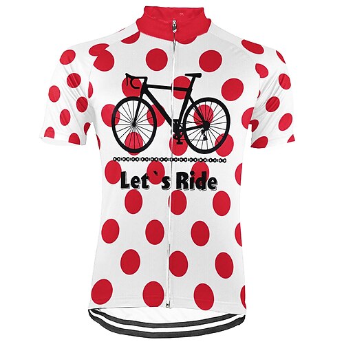 21Grams Men's Cycling Jersey Short Sleeve Bike Top with 3 Rear Pockets Mountain Bike MTB Road Bike Cycling Breathable Quick Dry Moisture Wicking Reflective Strips Red Graphic Polka Dot Polyester
21Grams Men's Cycling Jersey Short Sleeve Bike Top with 3 Rear Pockets Mountain Bike MTB Road Bike Cycling Breathable Quick Dry Moisture Wicking Reflective Strips Red Graphic Polka Dot Polyester
