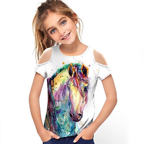Kids Girls' T shirt Animal Outdoor 3D Print Short Sleeve Hollow Out Active 3-12 Years Spring Blue White
Kids Girls' T shirt Animal Outdoor 3D Print Short Sleeve Hollow Out Active 3-12 Years Spring Blue White