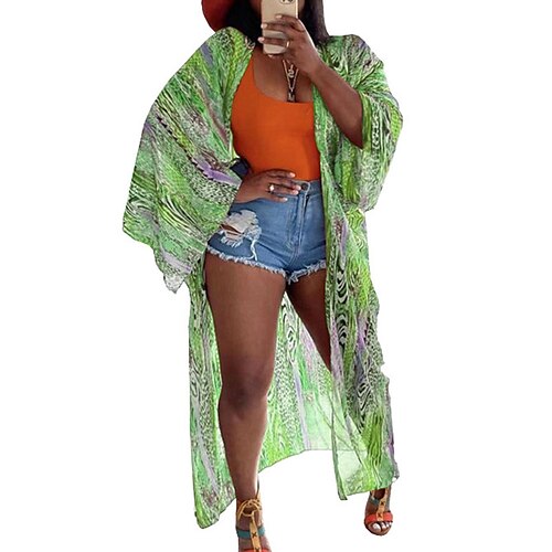 Women's Coat Street Daily Holiday Spring Summer Long Coat Regular Fit Breathable Casual Streetwear Jacket Long Sleeve Striped Leopard Stylish UV Protection Green Blue Purple
Women's Coat Street Daily Holiday Spring Summer Long Coat Regular Fit Breathable Casual Streetwear Jacket Long Sleeve Striped Leopard Stylish UV Protection Green Blue Purple