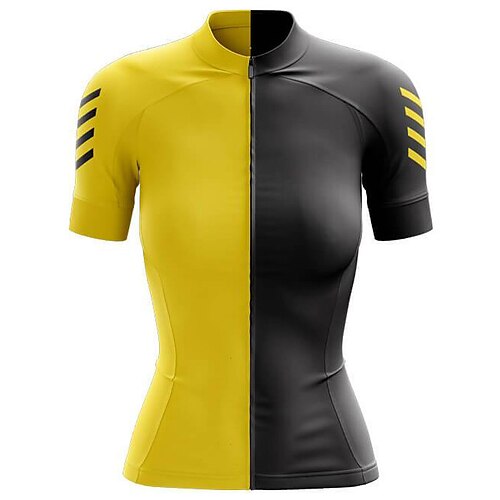 21Grams Women's Cycling Jersey Short Sleeve Bike Jersey Top with 3 Rear Pockets Mountain Bike MTB Road Bike Cycling Fast Dry Breathable Quick Dry Moisture Wicking Black Yellow Patchwork Polyester
21Grams Women's Cycling Jersey Short Sleeve Bike Jersey Top with 3 Rear Pockets Mountain Bike MTB Road Bike Cycling Fast Dry Breathable Quick Dry Moisture Wicking Black Yellow Patchwork Polyester