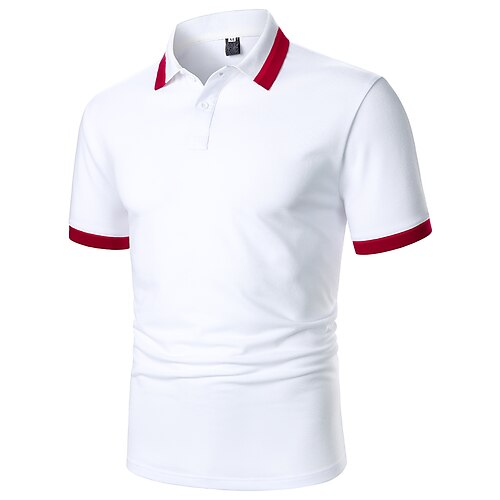 Men's Collar Polo Shirt Shirt Golf Shirt Dress Shirt Casual Shirt Geometry Button Down Collar White Print Outdoor Casual Short Sleeve Color Block Button-Down Clothing Apparel Fashion Simple Color
Men's Collar Polo Shirt Shirt Golf Shirt Dress Shirt Casual Shirt Geometry Button Down Collar White Print Outdoor Casual Short Sleeve Color Block Button-Down Clothing Apparel Fashion Simple Color