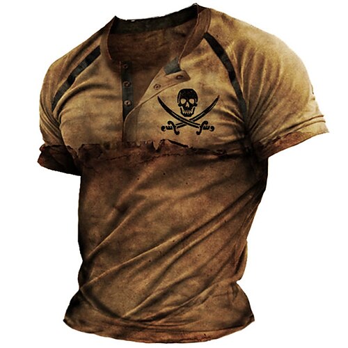 Men's Henley Shirt T shirt Tee 3D Print Graphic Patterned Skull Henley Street Casual Button-Down Print Short Sleeve Tops Basic Fashion Classic Comfortable Green Blue Purple / Summer / Sports / Summer
Men's Henley Shirt T shirt Tee 3D Print Graphic Patterned Skull Henley Street Casual Button-Down Print Short Sleeve Tops Basic Fashion Classic Comfortable Green Blue Purple / Summer / Sports / Summer
