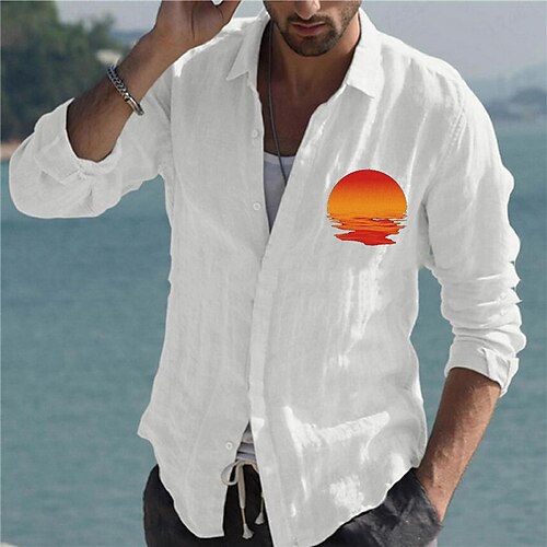 Men's Shirt Hot Stamping Graphic Turndown Sunset Street Casual Button-Down Print Long Sleeve Tops Casual Fashion Designer Big and Tall White Black
Men's Shirt Hot Stamping Graphic Turndown Sunset Street Casual Button-Down Print Long Sleeve Tops Casual Fashion Designer Big and Tall White Black