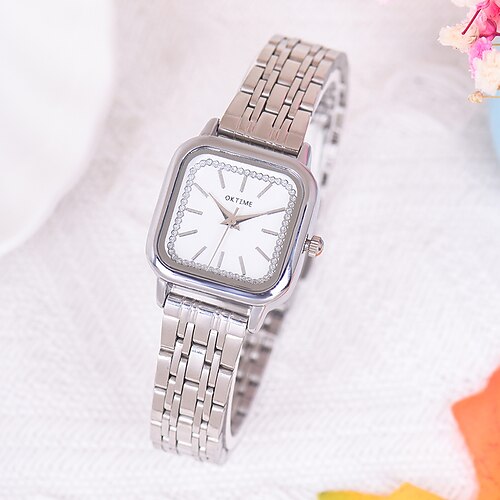 Fashion Oktime Women Stainless Steel Watches Diamond Dress Quartz WristWatches
Fashion Oktime Women Stainless Steel Watches Diamond Dress Quartz WristWatches
