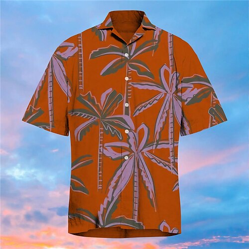 Men's Shirt Print Coconut Tree Turndown Street Casual Button-Down Print Short Sleeve Tops Casual Fashion Designer Hawaiian Orange
Men's Shirt Print Coconut Tree Turndown Street Casual Button-Down Print Short Sleeve Tops Casual Fashion Designer Hawaiian Orange