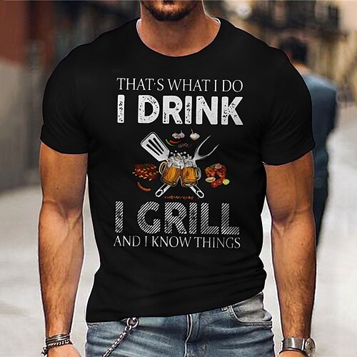 Men's Unisex T shirt 3D Print Graphic Prints Beer Letter Crew Neck Street Daily Print Short Sleeve Tops Casual Designer Big and Tall Sports Black
Men's Unisex T shirt 3D Print Graphic Prints Beer Letter Crew Neck Street Daily Print Short Sleeve Tops Casual Designer Big and Tall Sports Black