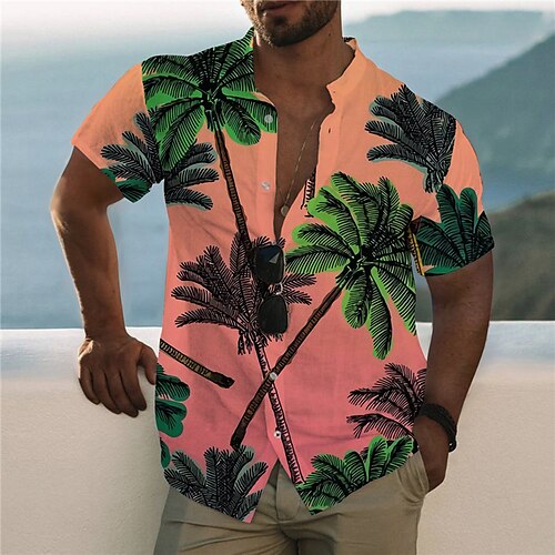 Men's Shirt Print Coconut Tree Turndown Street Casual Button-Down Print Short Sleeve Tops Casual Fashion Designer Hawaiian Pink
Men's Shirt Print Coconut Tree Turndown Street Casual Button-Down Print Short Sleeve Tops Casual Fashion Designer Hawaiian Pink