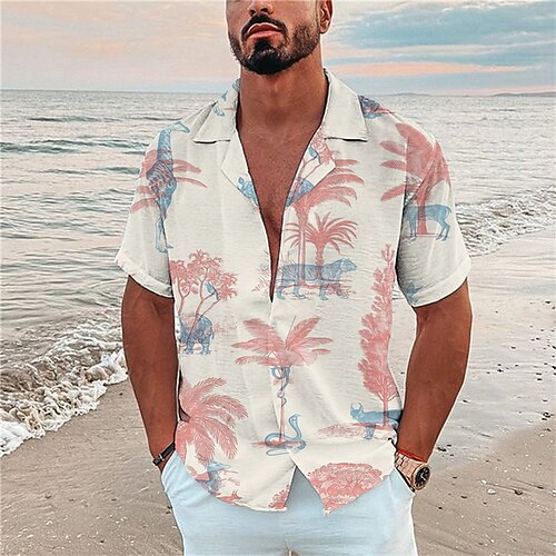 Men's Shirt Print Coconut Tree Turndown Street Casual Button-Down Print Short Sleeve Tops Casual Fashion Designer Breathable Beige
Men's Shirt Print Coconut Tree Turndown Street Casual Button-Down Print Short Sleeve Tops Casual Fashion Designer Breathable Beige