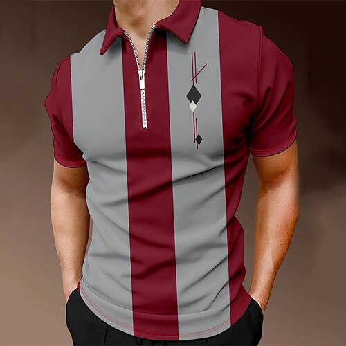 Per uomo POLO Camicia da golf Golf Color Block Collo ripiegabile Grigio scuro rosso Verde Viola Marrone Strada Informale Manica corta Cerniera Abbigliamento Di tendenza Informale Comodo
Per uomo POLO Camicia da golf Golf Color Block Collo ripiegabile Grigio scuro rosso Verde Viola Marrone Strada Informale Manica corta Cerniera Abbigliamento Di tendenza Informale Comodo
