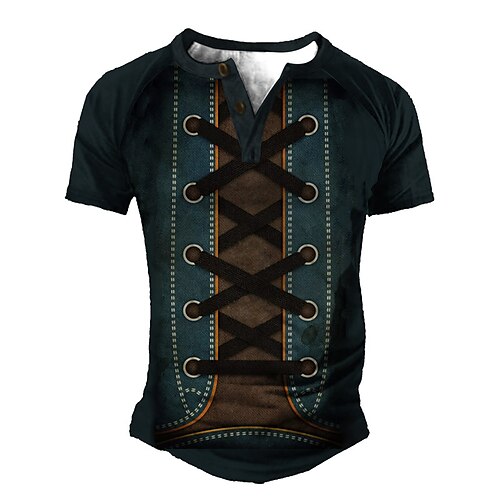 Men's Henley Shirt Tee T shirt Tee 3D Print Graphic Color Block Plus Size Henley Daily Sports Patchwork Button-Down Short Sleeve Tops Basic Casual Classic Designer Navy Blue
Men's Henley Shirt Tee T shirt Tee 3D Print Graphic Color Block Plus Size Henley Daily Sports Patchwork Button-Down Short Sleeve Tops Basic Casual Classic Designer Navy Blue