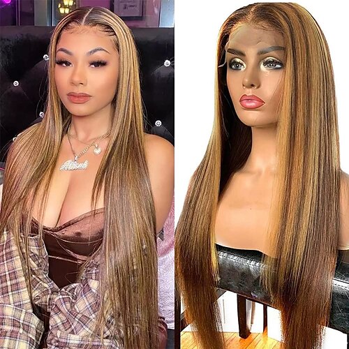 Transparent Lace Front Wigs Human Hair Ombre Straight 4/27 Brown To Honey Blonde 13x4 Brazilian Virgin Human Hair Wigs Pre Plucked with Baby Hair for Black Women 150% Density
Transparent Lace Front Wigs Human Hair Ombre Straight 4/27 Brown To Honey Blonde 13x4 Brazilian Virgin Human Hair Wigs Pre Plucked with Baby Hair for Black Women 150% Density