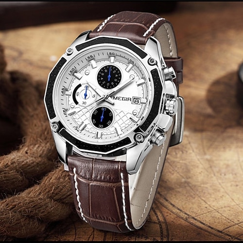 New Megir Men'S Watch Multi-Function Explosion Sports Chronograph Calendar Small Three-Pin Men'S Watch
New Megir Men'S Watch Multi-Function Explosion Sports Chronograph Calendar Small Three-Pin Men'S Watch