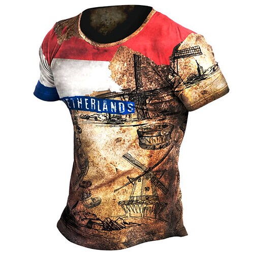 Men's Unisex T shirt 3D Print Color Block Graphic Prints Crew Neck Street Daily Print Short Sleeve Tops Casual Vintage Designer Big and Tall Brown
Men's Unisex T shirt 3D Print Color Block Graphic Prints Crew Neck Street Daily Print Short Sleeve Tops Casual Vintage Designer Big and Tall Brown