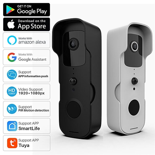 Tuya Outdoor Wireless Doorbell IP54 Waterproof Camera Visual Intercom Chime IP WiFi Smart Door Bell Apartment Video Security Intercom
Tuya Outdoor Wireless Doorbell IP54 Waterproof Camera Visual Intercom Chime IP WiFi Smart Door Bell Apartment Video Security Intercom