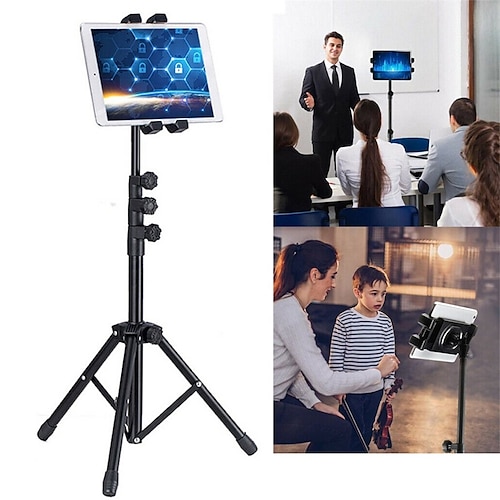

Universal Tripod Stand Retractable Adjustable 180 Degree Rotating, Tablet Mount Holder, Suitable For Cell Phone Tablet iPad