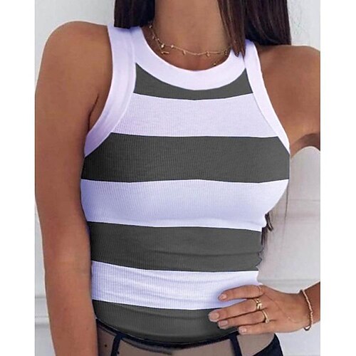 cross border digital printing women's round neck racer vest sexy summer striped printing sleeveless vest women
cross border digital printing women's round neck racer vest sexy summer striped printing sleeveless vest women