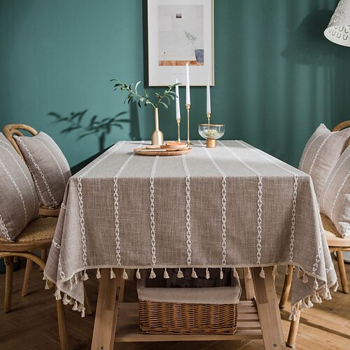 Farmhouse Style Tablecloth Cotton Linen Rectangle Table Cloths for Kitchen Dining, Party, Holiday, Christmas, Buffet
Farmhouse Style Tablecloth Cotton Linen Rectangle Table Cloths for Kitchen Dining, Party, Holiday, Christmas, Buffet