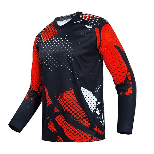 21Grams Men's Downhill Jersey Short Sleeve Mountain Bike MTB Road Bike Cycling Red Polka Dot Bike Breathable Quick Dry Moisture Wicking Polyester Spandex Sports Polka Dot Clothing Apparel
21Grams Men's Downhill Jersey Short Sleeve Mountain Bike MTB Road Bike Cycling Red Polka Dot Bike Breathable Quick Dry Moisture Wicking Polyester Spandex Sports Polka Dot Clothing Apparel