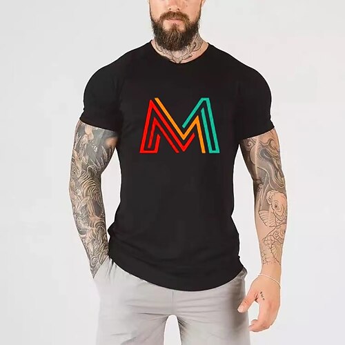 Men's T shirt Solid Color Letter Crew Neck Casual Daily Short Sleeve Tops Casual White Black
Men's T shirt Solid Color Letter Crew Neck Casual Daily Short Sleeve Tops Casual White Black