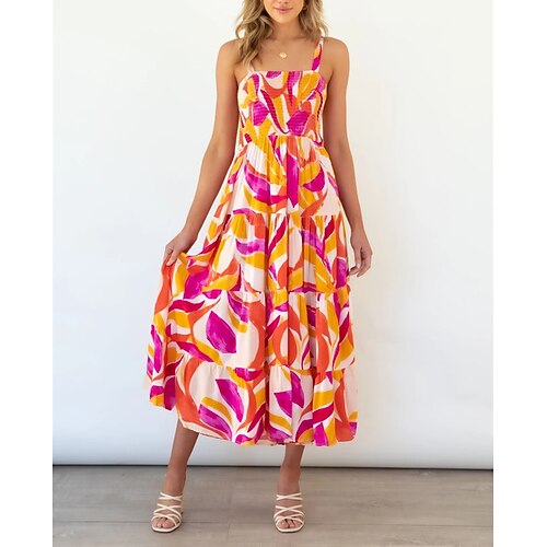 Women's Swing Dress Midi Dress Yellow Sleeveless Color Block Print Spring Summer U Neck Casual Linen S M L XL
Women's Swing Dress Midi Dress Yellow Sleeveless Color Block Print Spring Summer U Neck Casual Linen S M L XL