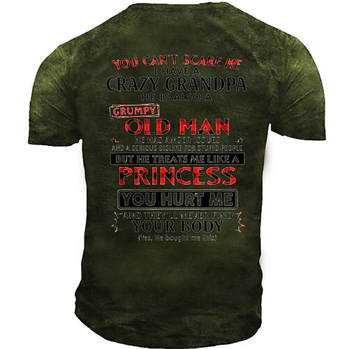 Men's Unisex T shirt 3D Print Graphic Prints Letter Crew Neck Street Daily Print Short Sleeve Tops Casual Designer Big and Tall Sports Black Gray Army Green
Men's Unisex T shirt 3D Print Graphic Prints Letter Crew Neck Street Daily Print Short Sleeve Tops Casual Designer Big and Tall Sports Black Gray Army Green
