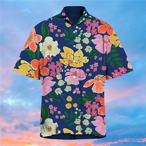 Men's Shirt Print Floral Turndown Street Casual Button-Down Print Short Sleeve Tops Casual Fashion Designer Hawaiian Blue
Men's Shirt Print Floral Turndown Street Casual Button-Down Print Short Sleeve Tops Casual Fashion Designer Hawaiian Blue